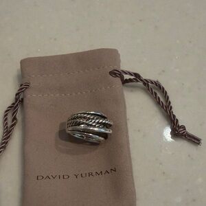David Yurman Silver Multi-Band Cable Ring